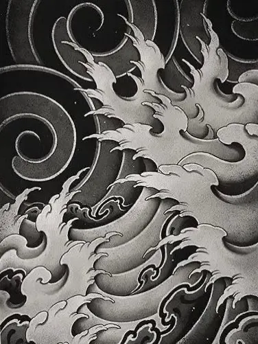 Stencil and design work for Japanese Full Back Woman, by Kamz at Kamz Inkzone