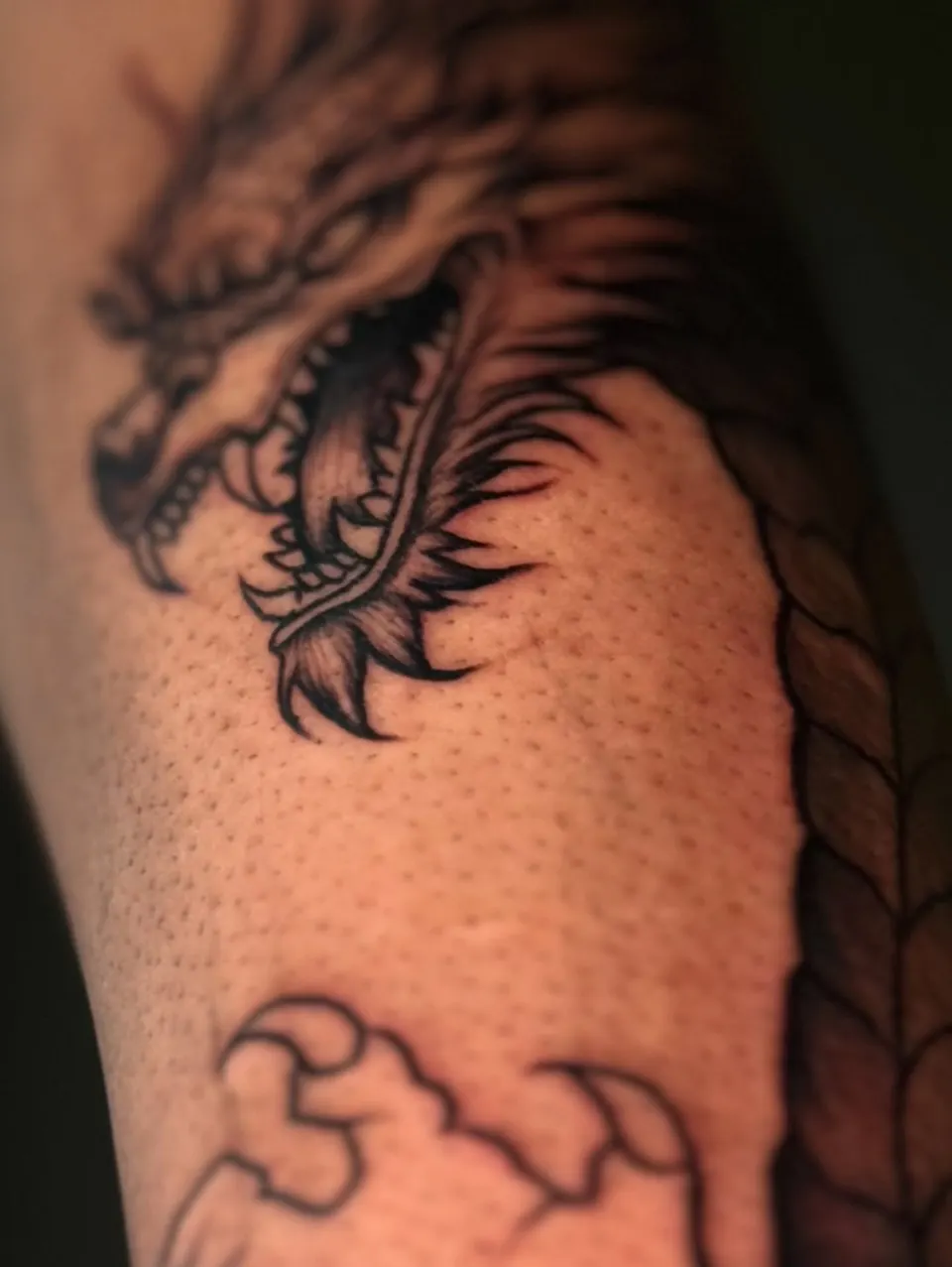 Dragon Forearm tattoo by Divinya at Kamz Inkzone