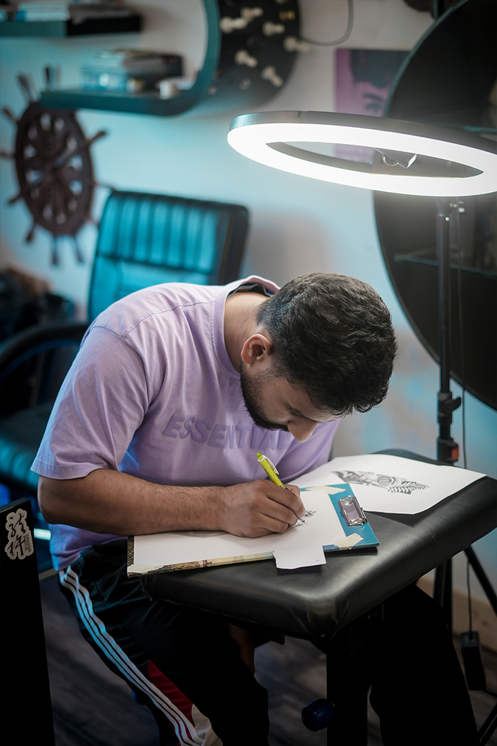Kamz Inkzone academy student tattoo work 2