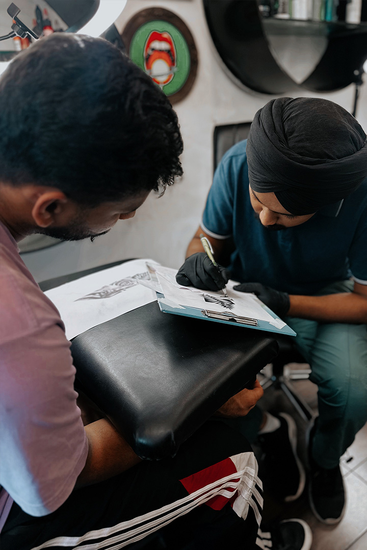 Kamz Inkzone academy student tattoo work 8